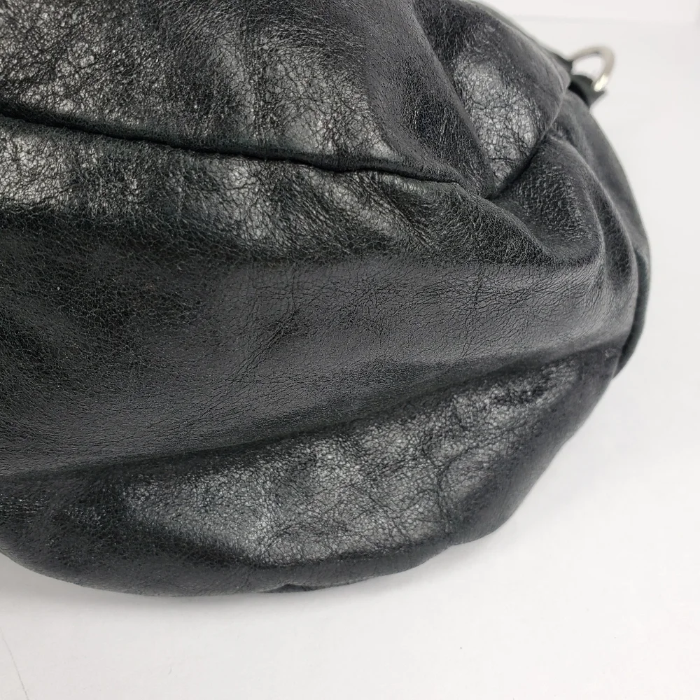 Innue Italy Black Leather Hobo Handbag